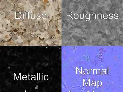 Ancient Dragon Wall Relief Sculpture Low-poly 3D model