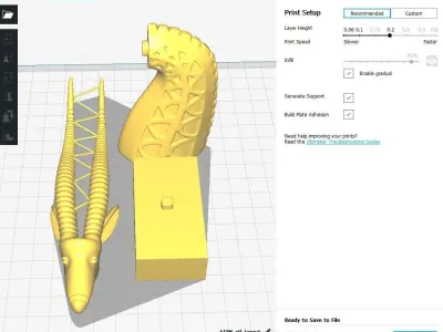 Sculpture Antelope P 3D print model