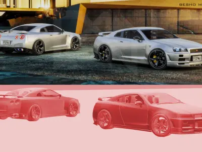 Nissan R34-5 GTR Skyline 3D model