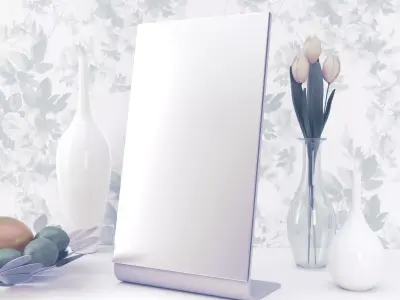 Small Table Mirror  Low-poly 3D model