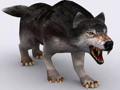 3DRT - Fantasy Animal Wolf Low-poly 3D model
