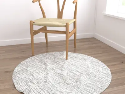 Round Rug Set 288 3D model