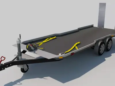 Car Platform reboque 3D model