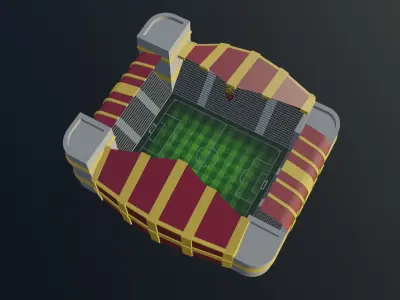 Football Stadium - Roma Low-poly 3D model