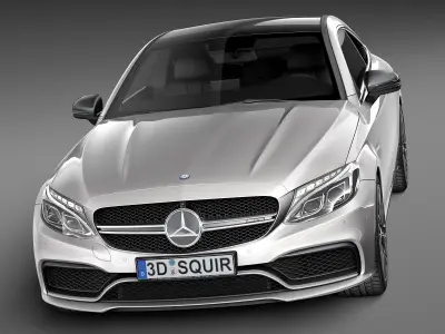 Mercedes-Benz C63 AMG Coupe 2017 3D model