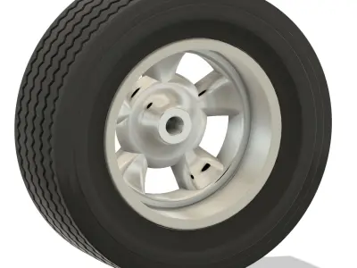 Mag SS Classic car wheel with tire 3D print model