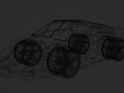 lamborghini egoista low polygon Low-poly 3D model