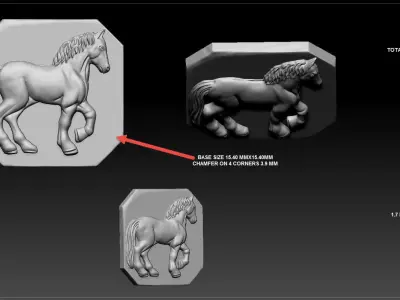 horse pendant  3D print model