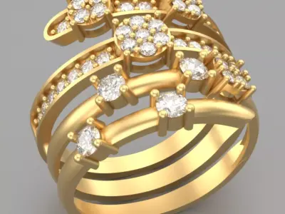 Ring Lady Fashion R-004 3D print model
