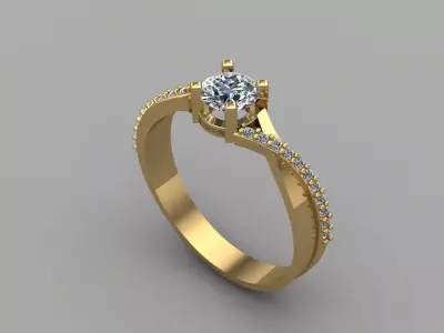 Women Ring 3DM Womens Ring 3d models 3D print model 3D print model 8
