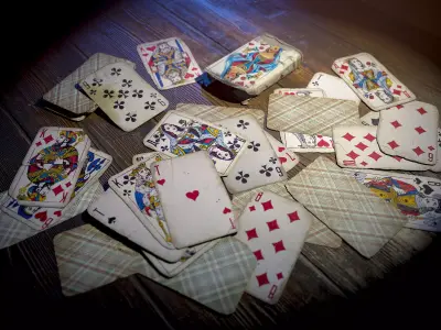 Old Playing Cards Low-poly 3D model