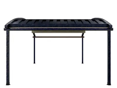 Motorized Pergola 4 damaged painted steel 3D model