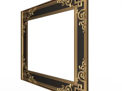 Classic Frame and Mirror 072 Low-poly 3D model