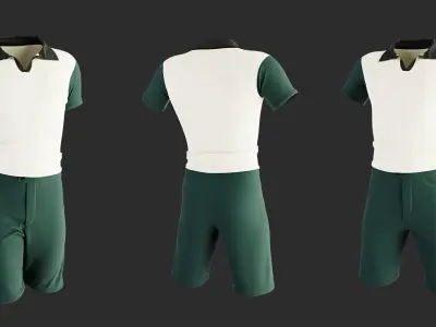 3 Tennis outfits 3D model