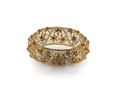 Flower Filigree Bangle  3D print model