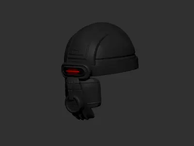 helmet high poly sculpt 3d printable  3D model 9