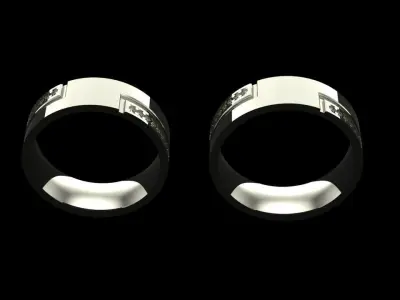 WEDDING RINGS 3D print model 2