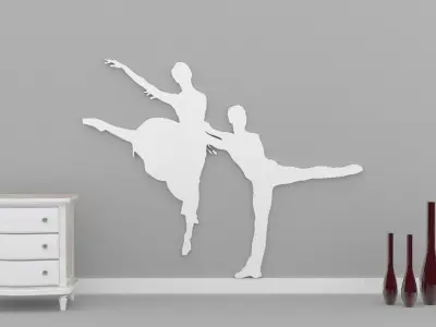 Wall Decoration 1-4 GROUP Low-poly 3D model