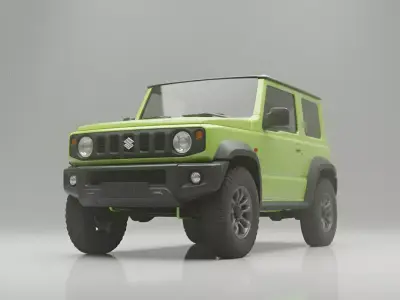 Suzuki Jimny 2019 4x4 Off Road Vehicle Low-poly 3D model