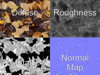 Stylized Glowing Fantasy Drum model pack Low-poly 3D model