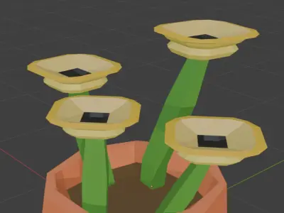 Lowpoly Flower Vase Low-poly 3D model