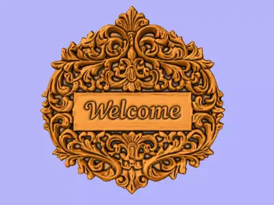 WELCOME BAS RELIEF 3D model