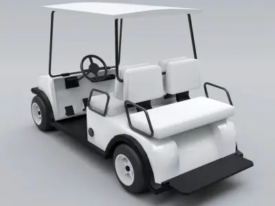 Golf Cart Low-poly 3D model