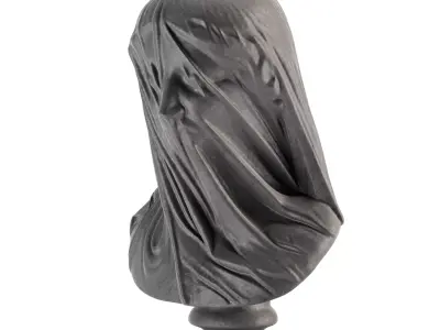 The Veiled Virgin Sculpture Woman 3D model