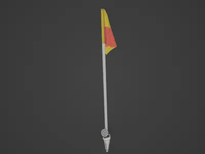 Stadium flexible corner flag Low-poly 3D model