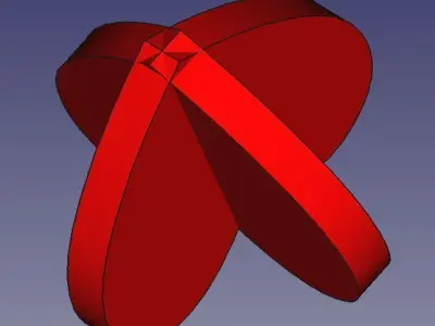 Intersecting hearts Free 3D print model