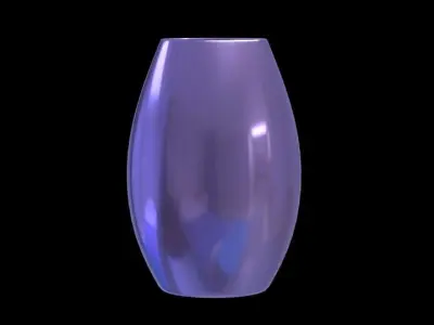 Decorative Flat Pot 3D Model 3D model