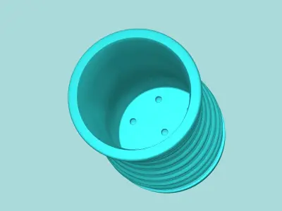 Vase 20 with Plate - Simple Plant Pot - Home Decor 3D print model