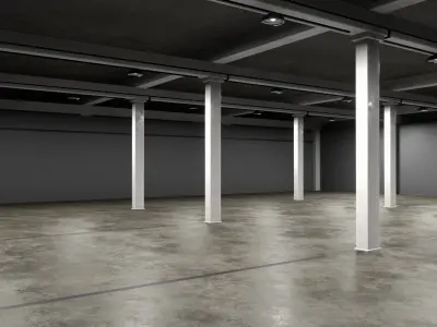 Underground Parking interior 3D model