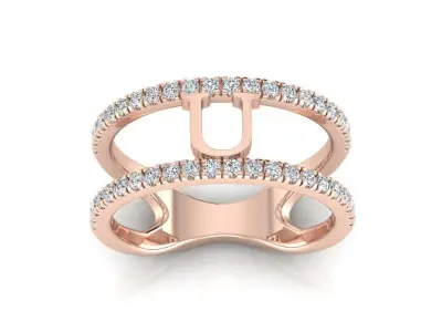 Jewelry Alphabet Ring U 3D print model purchase