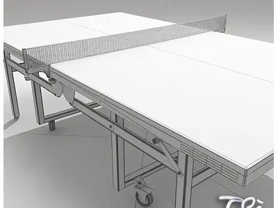 PING PONG TABLE BUTTERFLY WHEELS 3D model