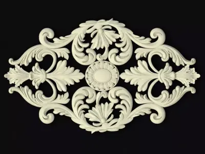 Central decor ornament for furniture 3D model 873