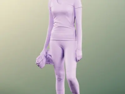 Aylin 11891 - Sporty Girl Exercise Sport 3D model