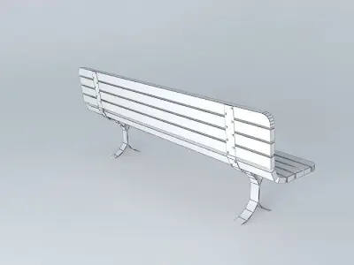 Green bench Free 3D model