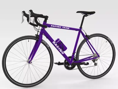 Racing Bicycle - Purple 3D model