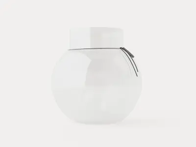 Glass vase Clear Low-poly 3D model