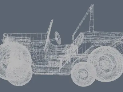 Cartoon Jeep 3D model