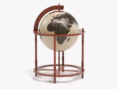 -Antique Globe- Low-poly 3D model