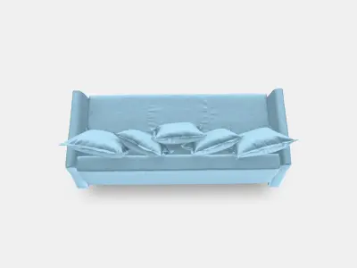 HOLMSUND 3-seater sofa bed Low-poly 3D model