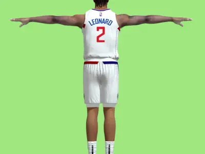 T-P Rigged Kawhi Leonard Los Angeles Clippers 3D model