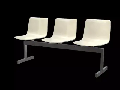 Pato Bench-Steel Low-poly 3D model