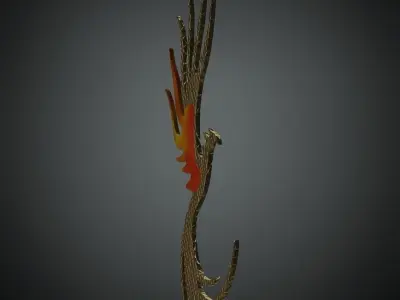 DTS-Model3G-HairAcc-phoenixes1 sword Low-poly 3D model