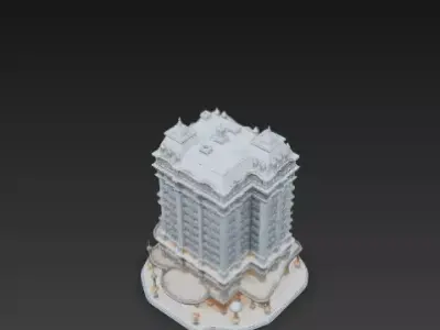 Seven Star Hotel 3D Model 3D print model