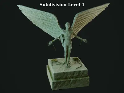 Free Man Statue Low-poly 3D model