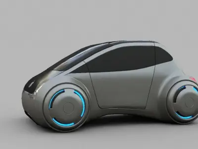 APPLE CONCEPT CAR  G2 rigged 3D model