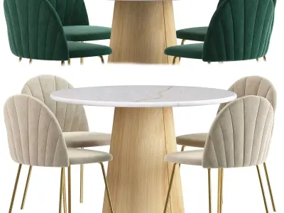 Dubai dining chair 3D model